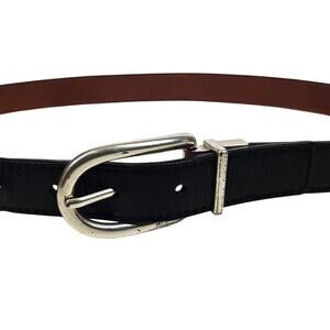 MICHAEL MICHAEL KORS WOMEN'S BLACK/BROWN REVERSIBLE GENUINE LEATHER BELT SIZE S